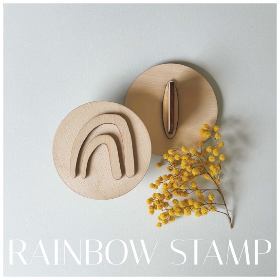 Wood Stamp Rainbow