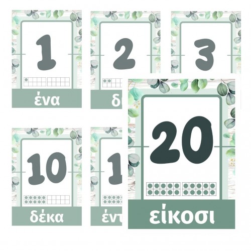 Κάρτες Αρίθμησης 1-20 Φύλλα (Ψηφιακό προϊόν)