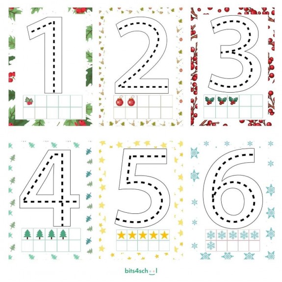 Christmas Tracing Numbers (Deliverable)